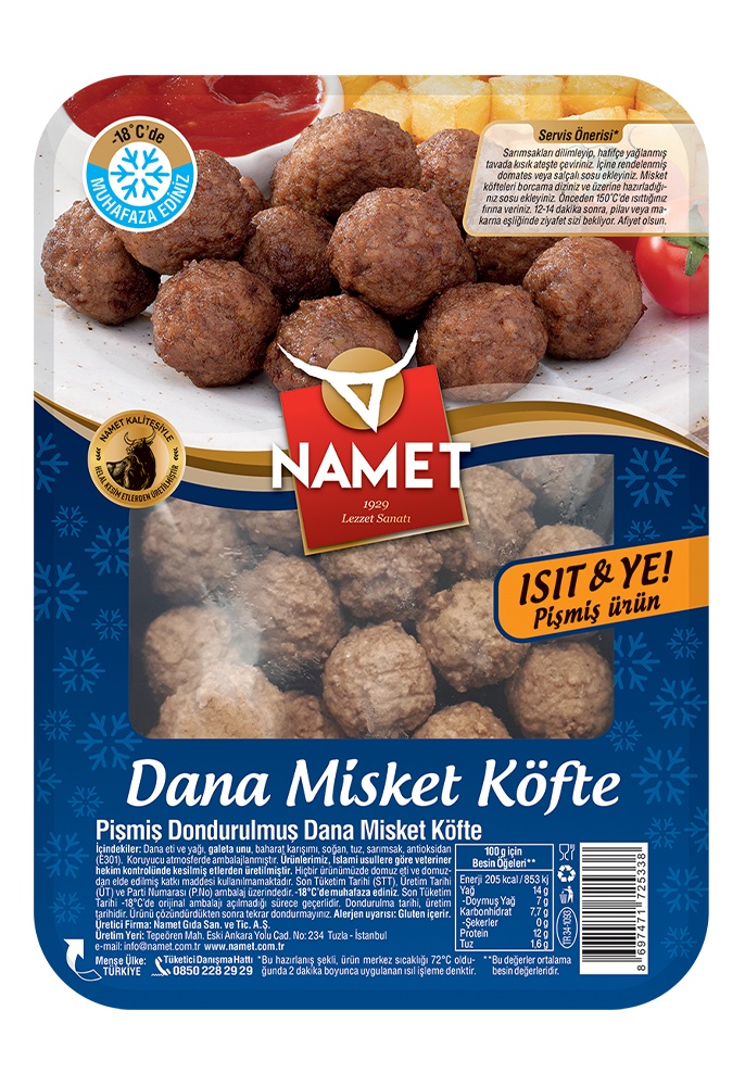 Pişmiş Dondurulmuş Dana Misket Köfte