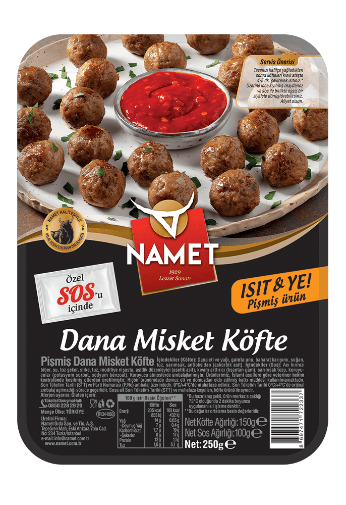 Pişmiş Soslu Dana Misket Köfte