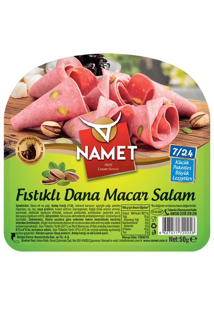 7/24 Fıstıklı Dana Macar Salam