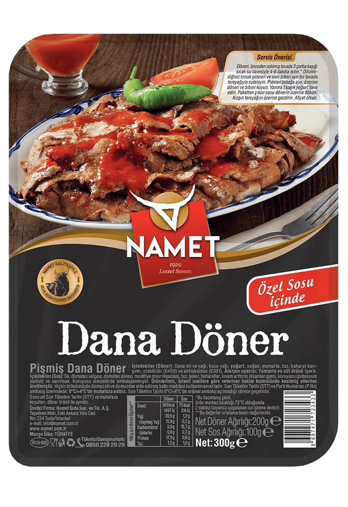 Pişmiş Soslu Dana Döner