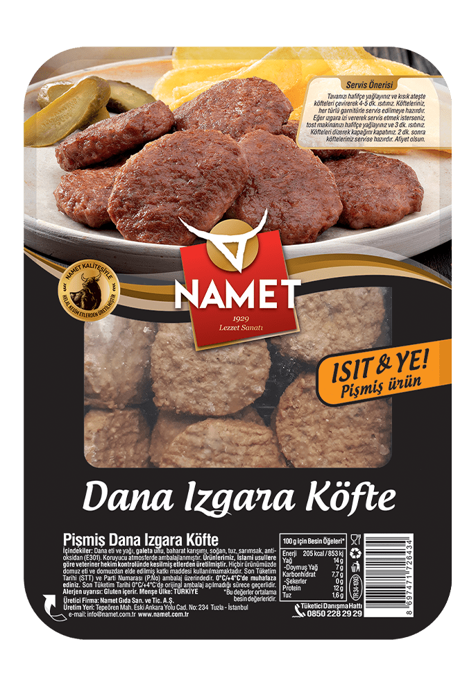 Pişmiş Dana Izgara Köfte