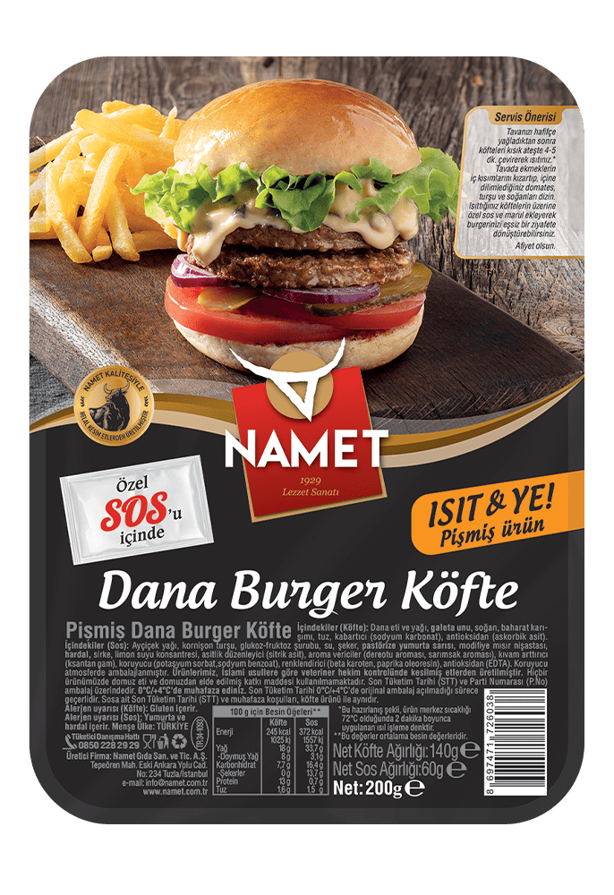 Pişmiş Soslu Burger Köfte