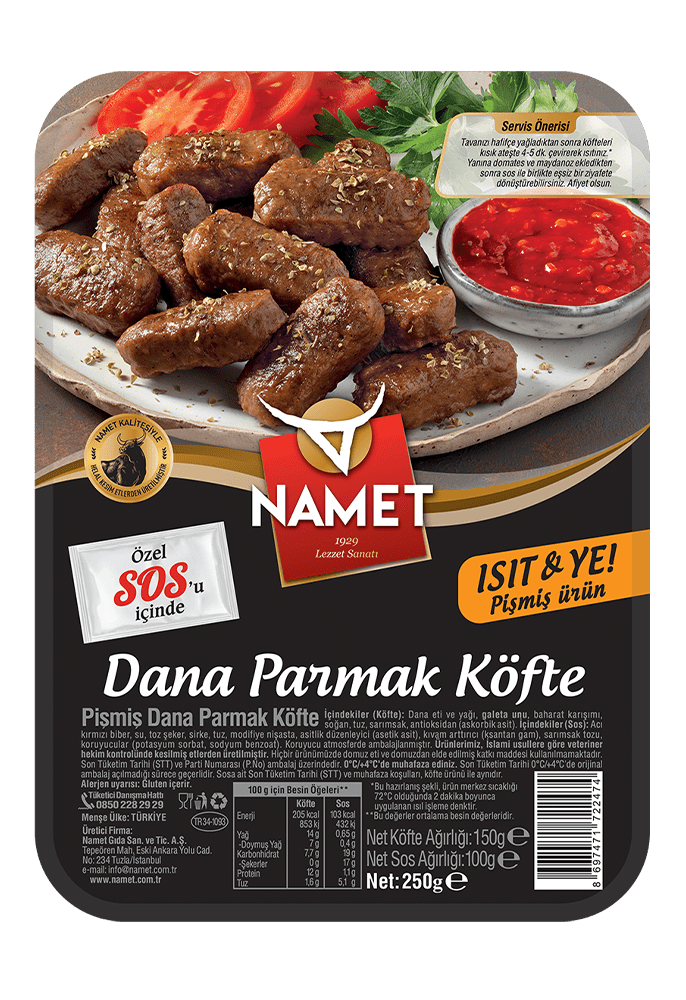 Pişmiş Soslu Dana Parmak Köfte
