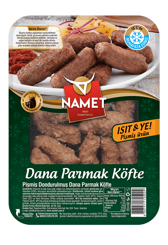Pişmiş Dondurulmuş Dana Parmak Köfte